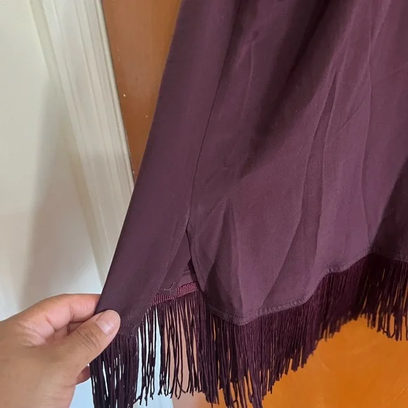 CAMI. NYC purple . Fringe Women's Top - Picture 5 of 5
